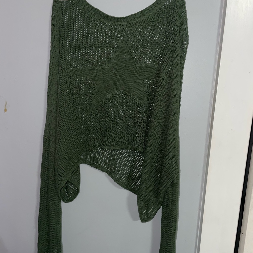 star see through shirt cover up